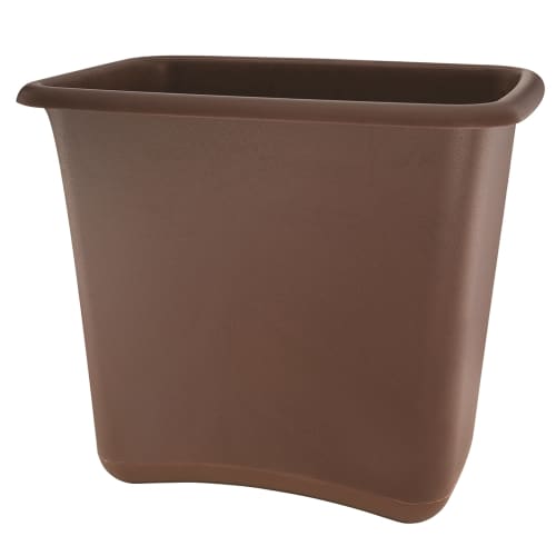 Wescon Classique Wastebasket, 12 Quart, Brown